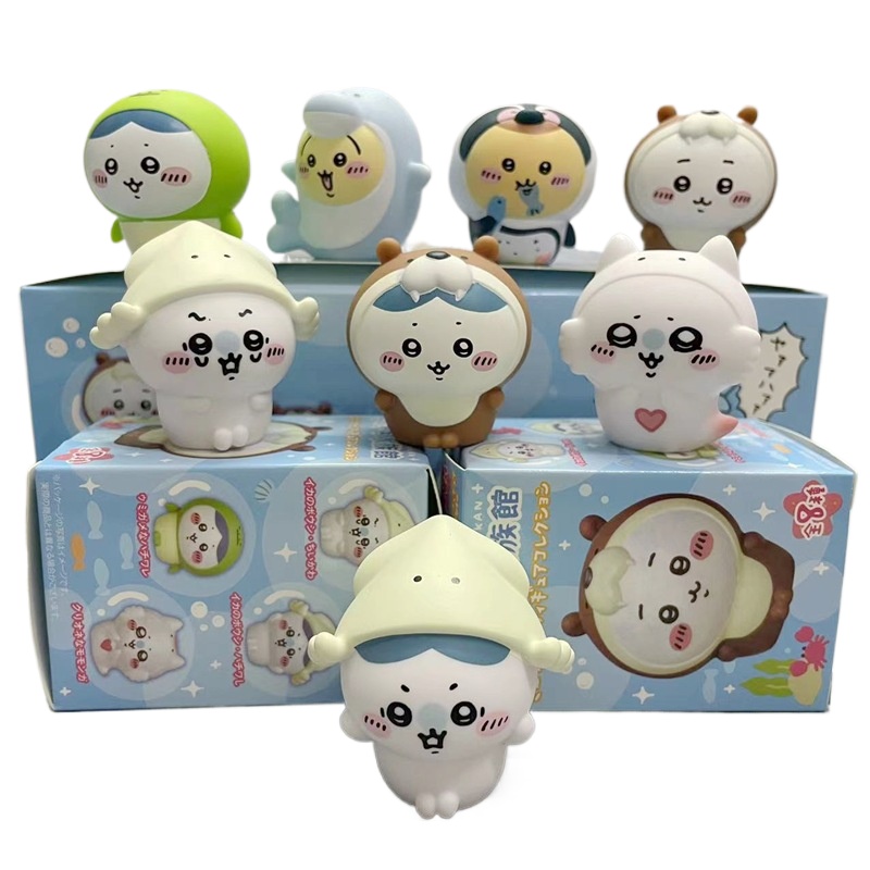 Marine Fish Tank - 8 figurines/boîte Kawaii Chiikawa Aquarium –