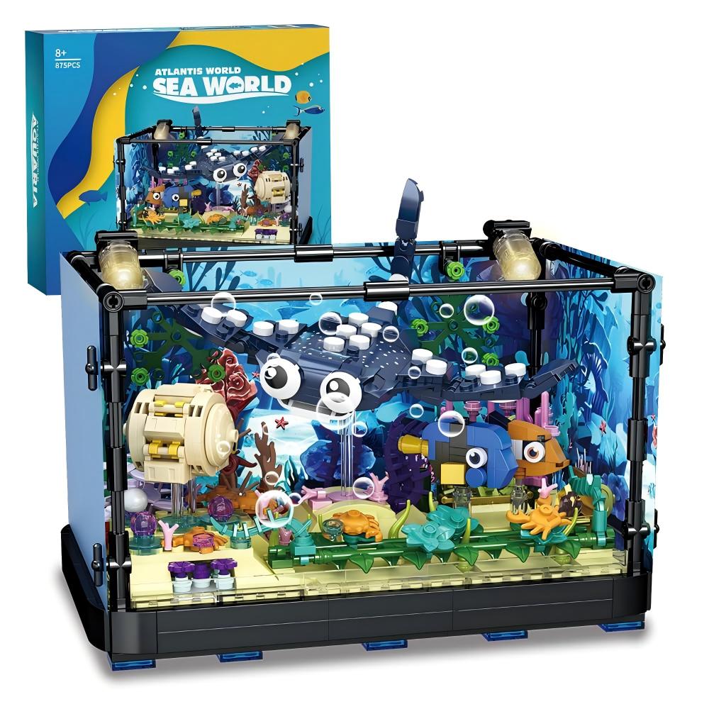 Marine Aquarium Cube - Ensemble de construction d'aquarium - Jouet
