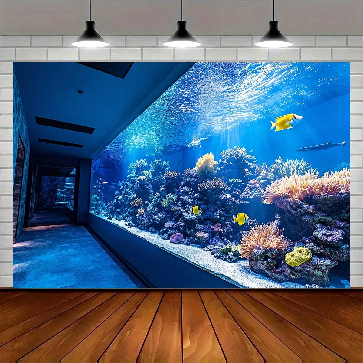 Reef Aquarium - Tapisserie murale d'aquarium sous-marin vibrant, décor