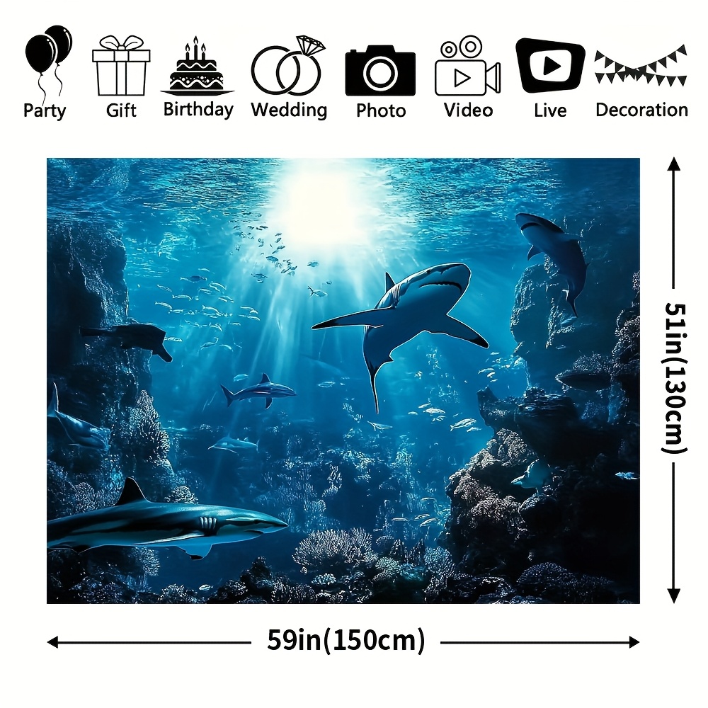 Tapisserie murale requin des p - Marine Aquarium avis et prix