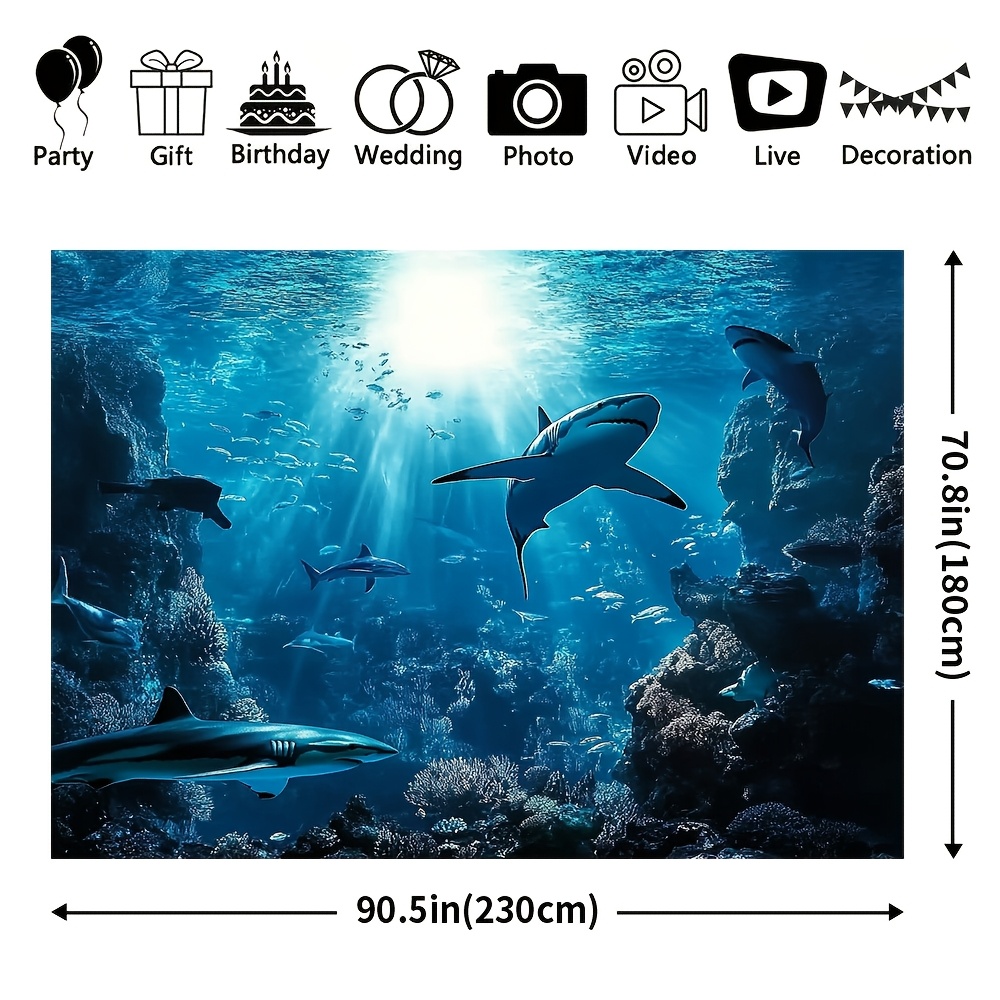 Tapisserie murale requin des p - Marine Aquarium avis et prix
