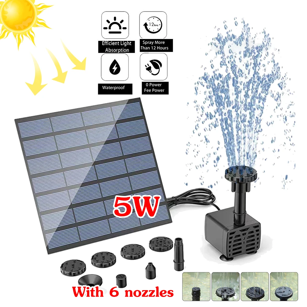 Pompe à eau solaire avec 6 bus - Marine Aquarium avis et prix