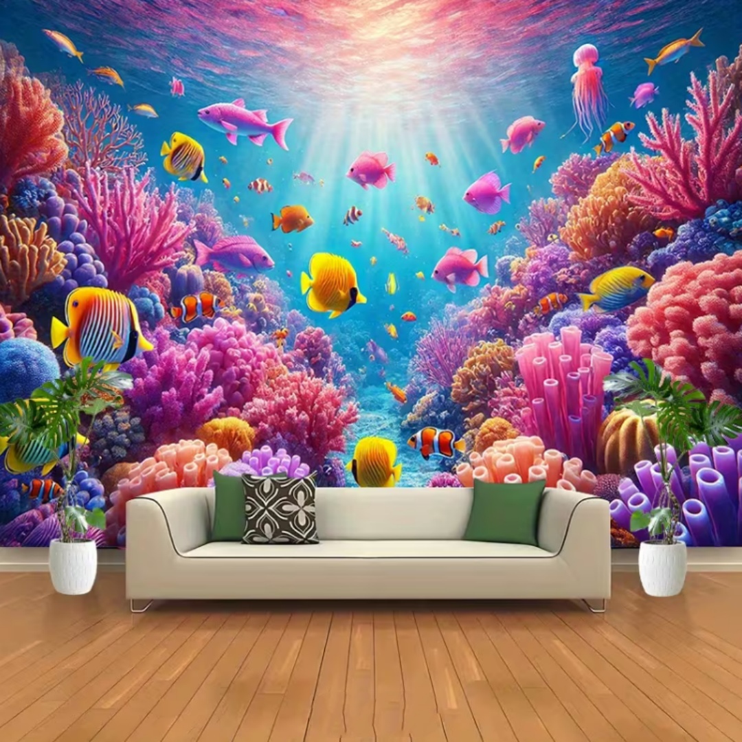 Décor de fond sur le thème de  - Aquarium Marine World avis et prix