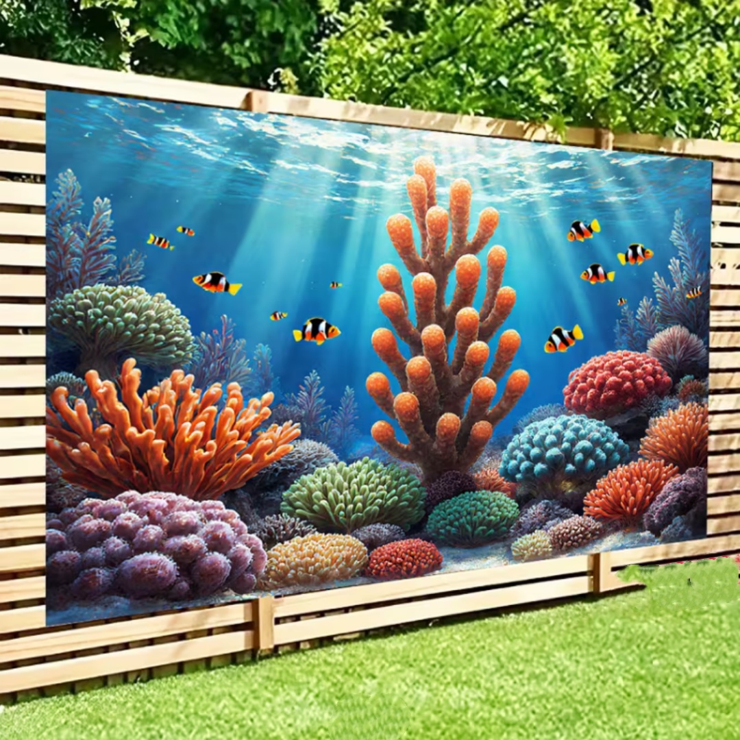Décor de fond sur le thème de  - Aquarium Marine World avis et prix