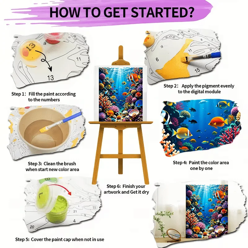 Kit de peinture par numéros po - Marine Coral avis et prix