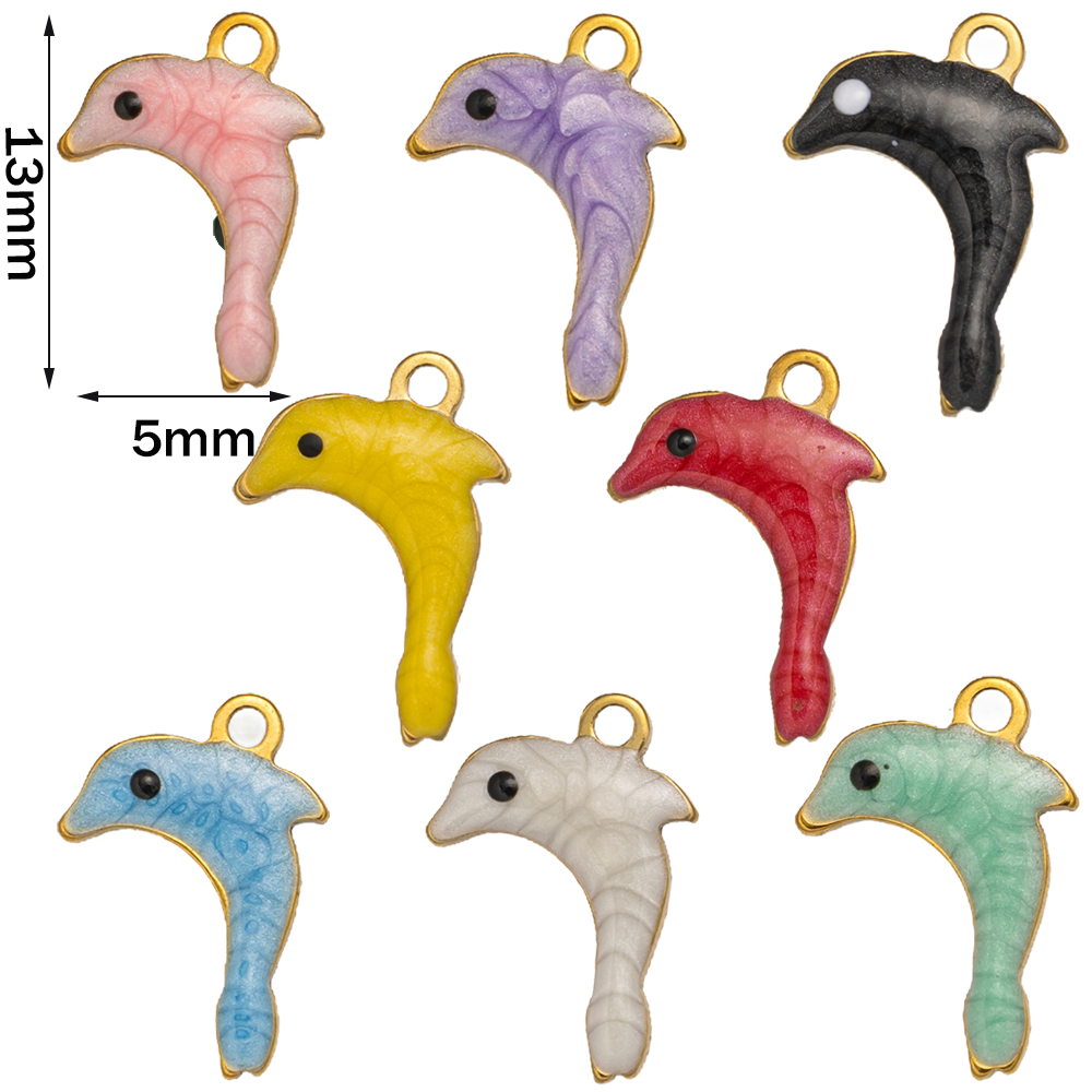 10 Breloques en Métal Émaillé  - Marine Coral avis et prix